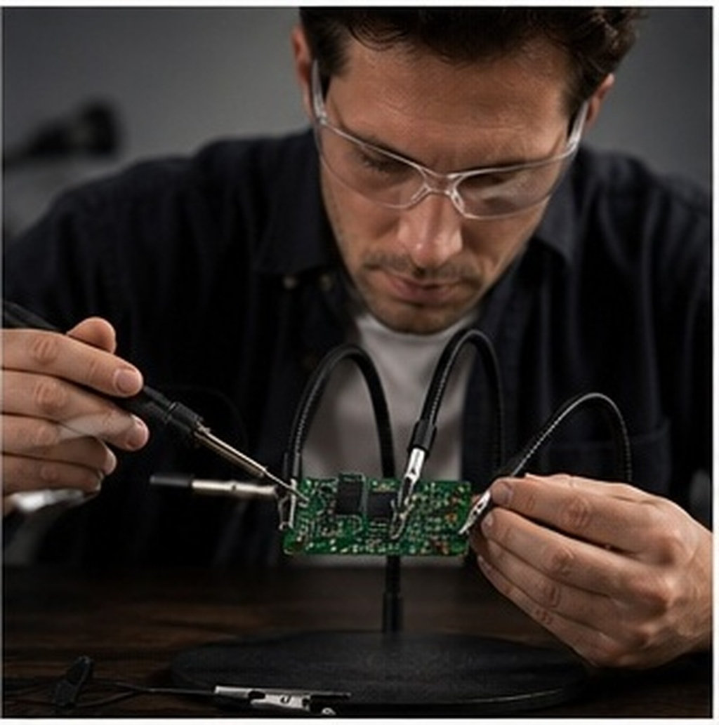 Electronics Repair Tools - Esnek Kollara Sahip 3 Adet Lehimleme